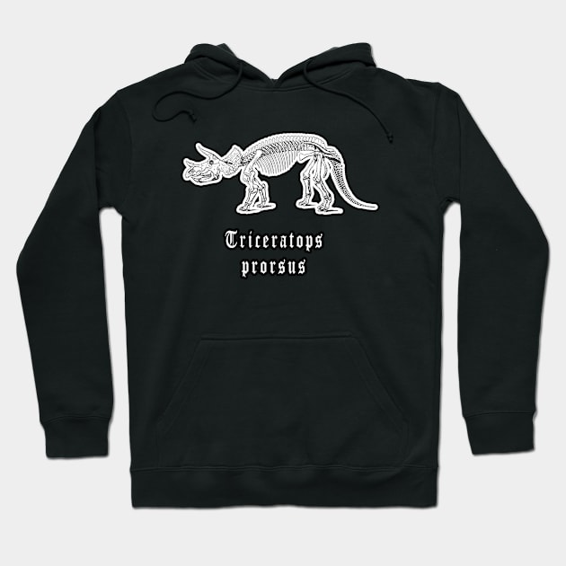 🦖 Fossil Skeleton of a Triceratops prorsus Dinosaur Hoodie by Pixoplanet